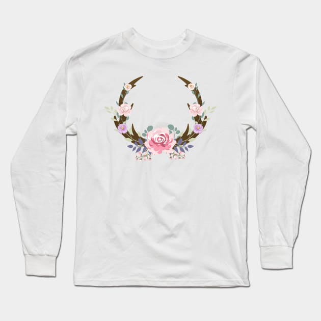 deer animal Long Sleeve T-Shirt by O2Graphic